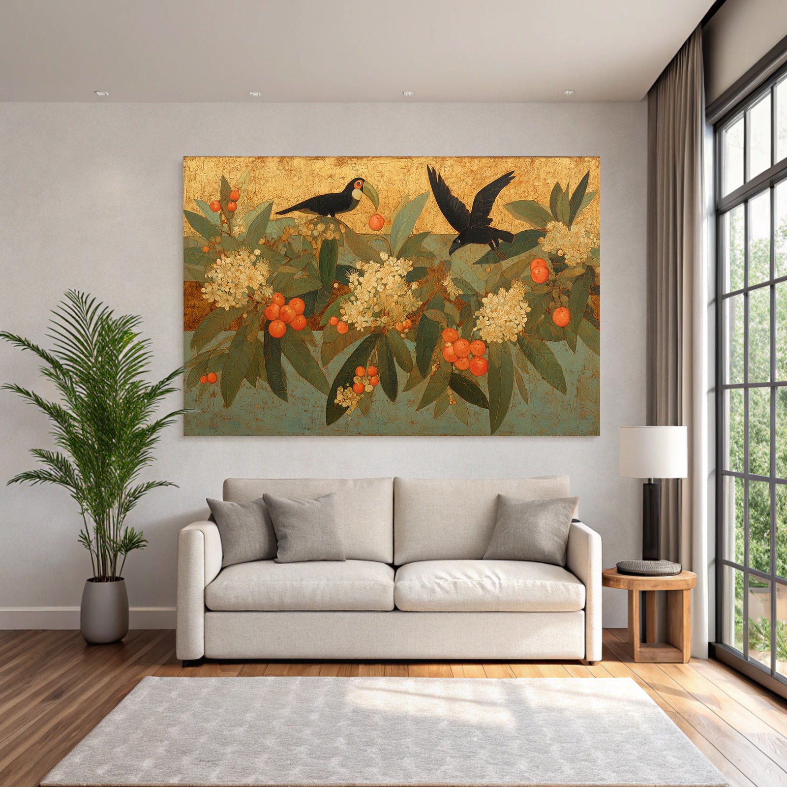 Tropen Und Dschungel Tropische Folien Früchte Und Vögel Dekorative Kunst