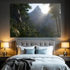 Tropen Und Dschungel Tropische Landschaft Mit Nebel Und Dichtem Vegetation