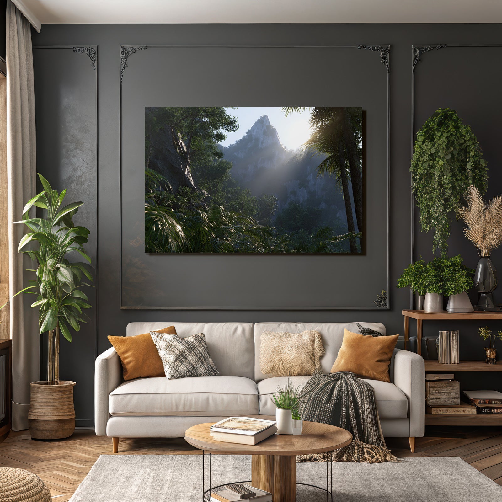 Tropen Und Dschungel Tropische Landschaft Mit Nebel Und Dichtem Vegetation