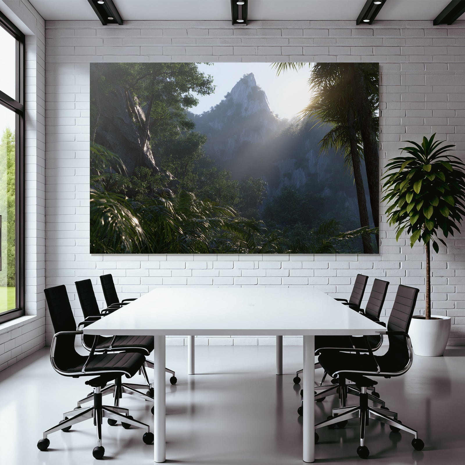 Tropen Und Dschungel Tropische Landschaft Mit Nebel Und Dichtem Vegetation