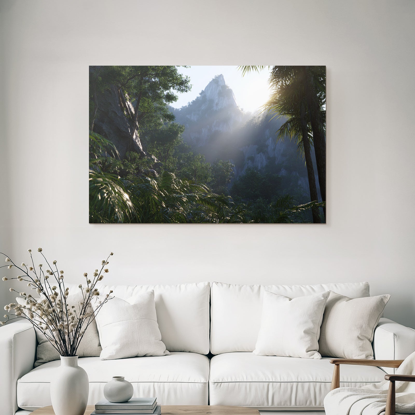 Tropen Und Dschungel Tropische Landschaft Mit Nebel Und Dichtem Vegetation