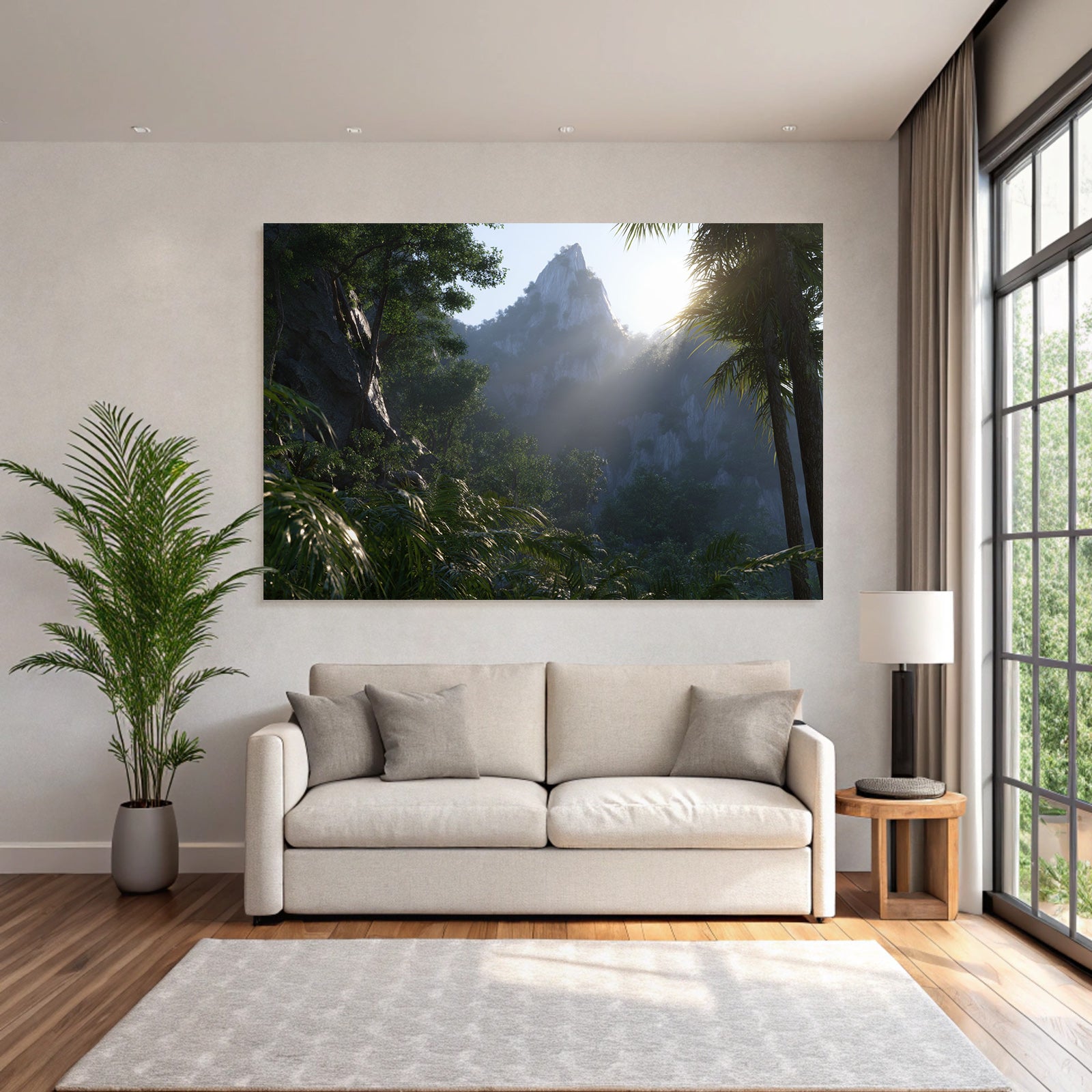 Tropen Und Dschungel Tropische Landschaft Mit Nebel Und Dichtem Vegetation