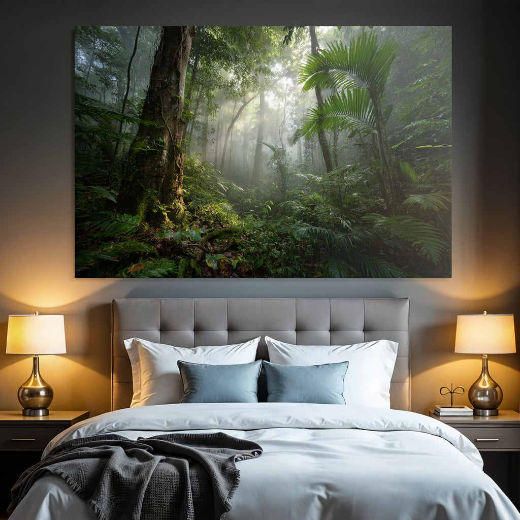 Tropen Und Dschungel Tropischer Regenwald Misty Szenen Tranquility