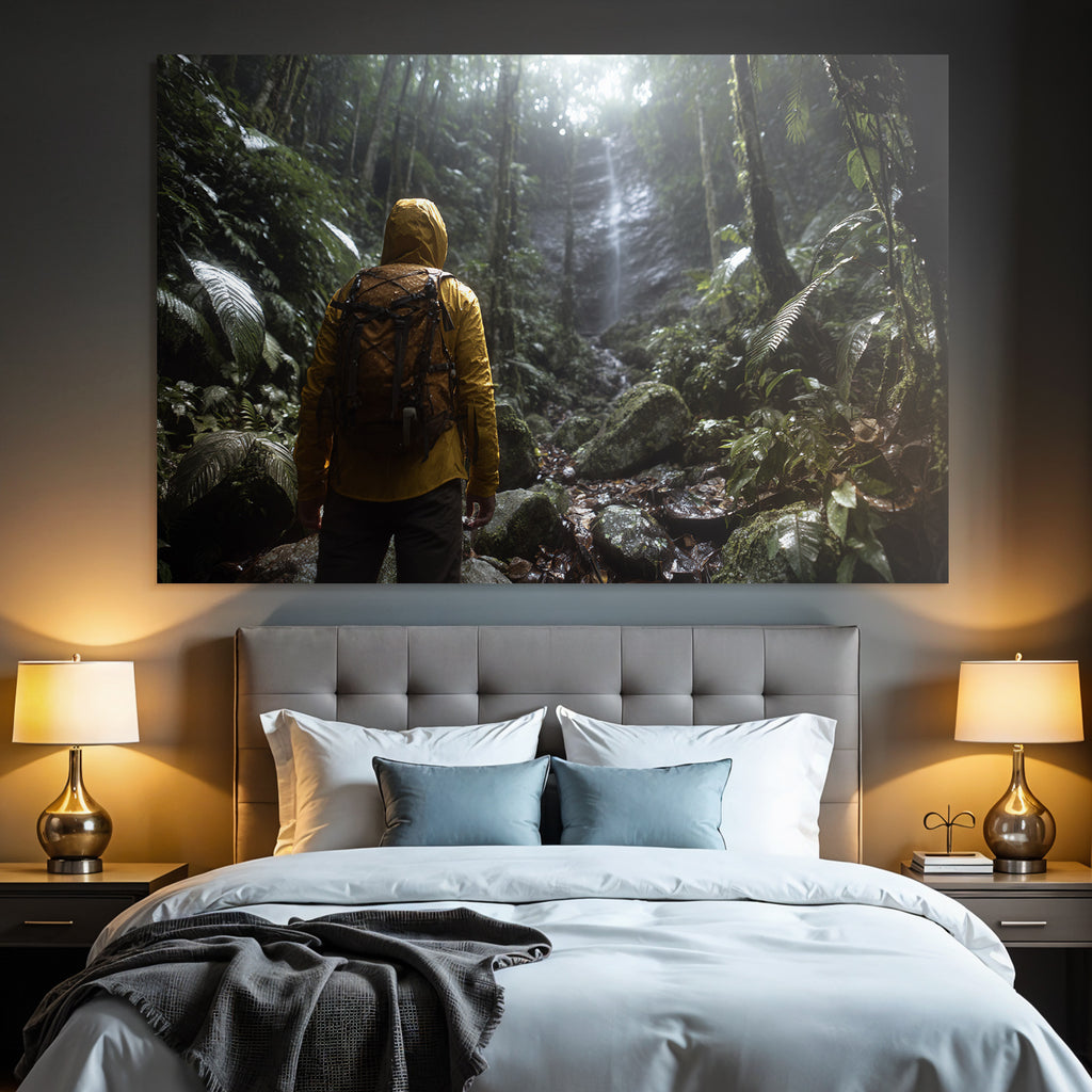 Tropics and Jungle Tropical Forest Adventure with Waterfall in Nature