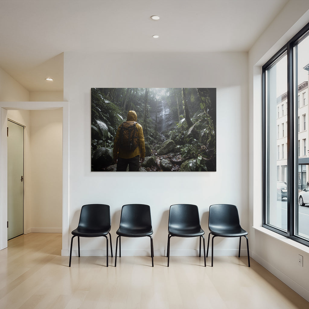 Tropics and Jungle Tropical Forest Adventure with Waterfall in Nature