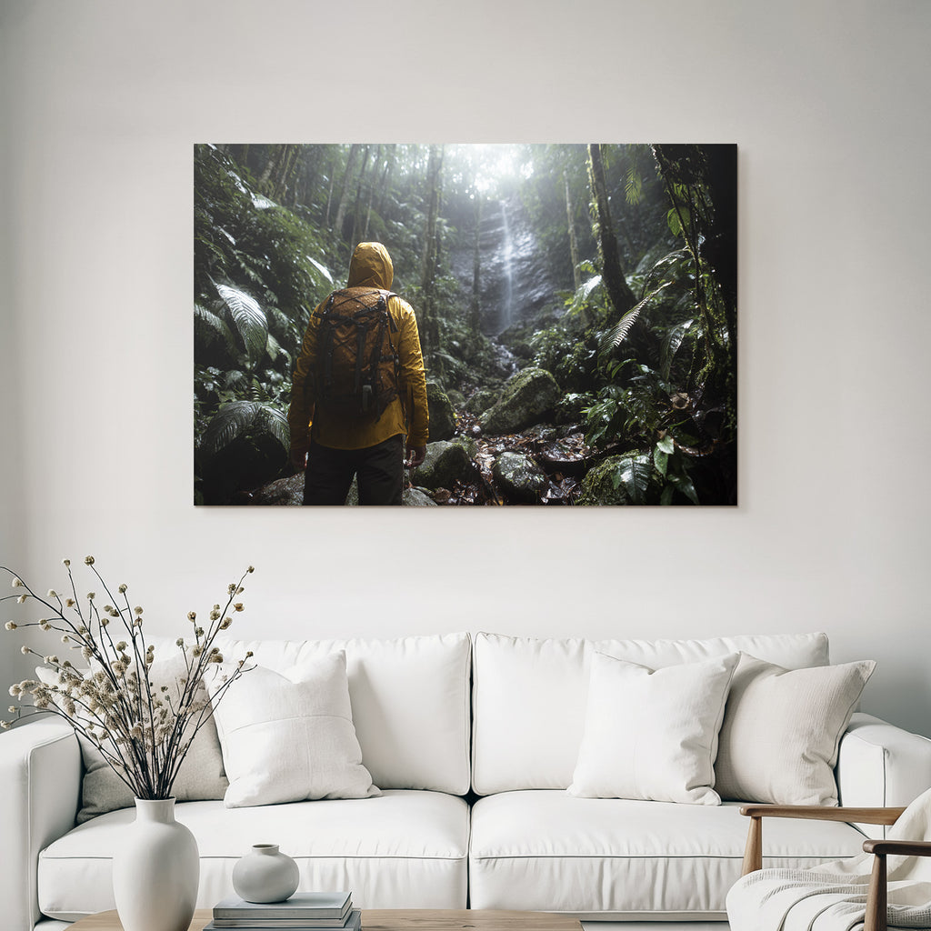 Tropics and Jungle Tropical Forest Adventure with Waterfall in Nature