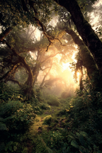 Wälder Und Wiesen Ruhige Waldlandschaft Mit Sonnenschein Und Nebel | Waelder und Wiesen | Landschaften