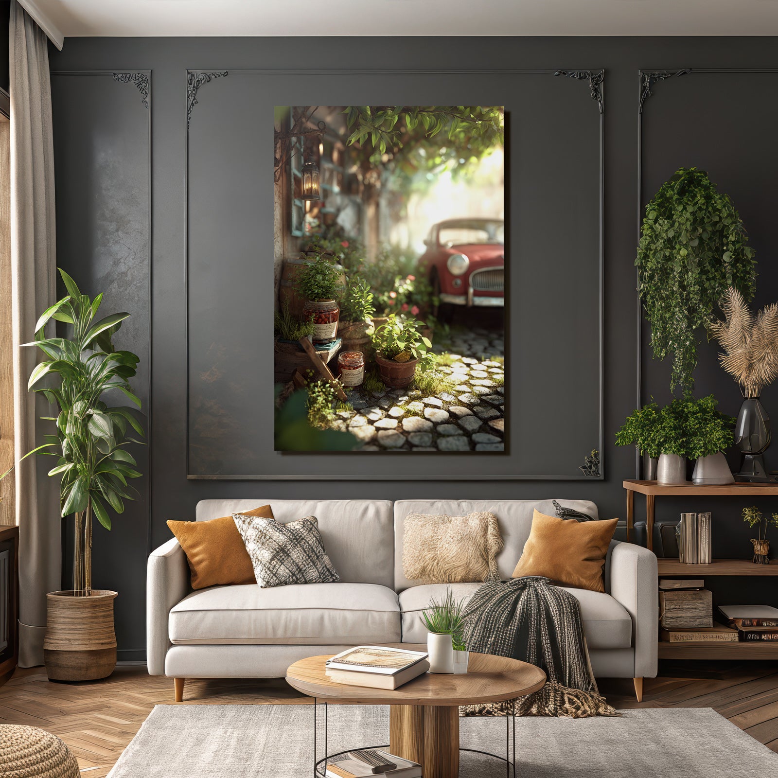 Forests and meadows Charming garden scenes Rustic objects with warm light
