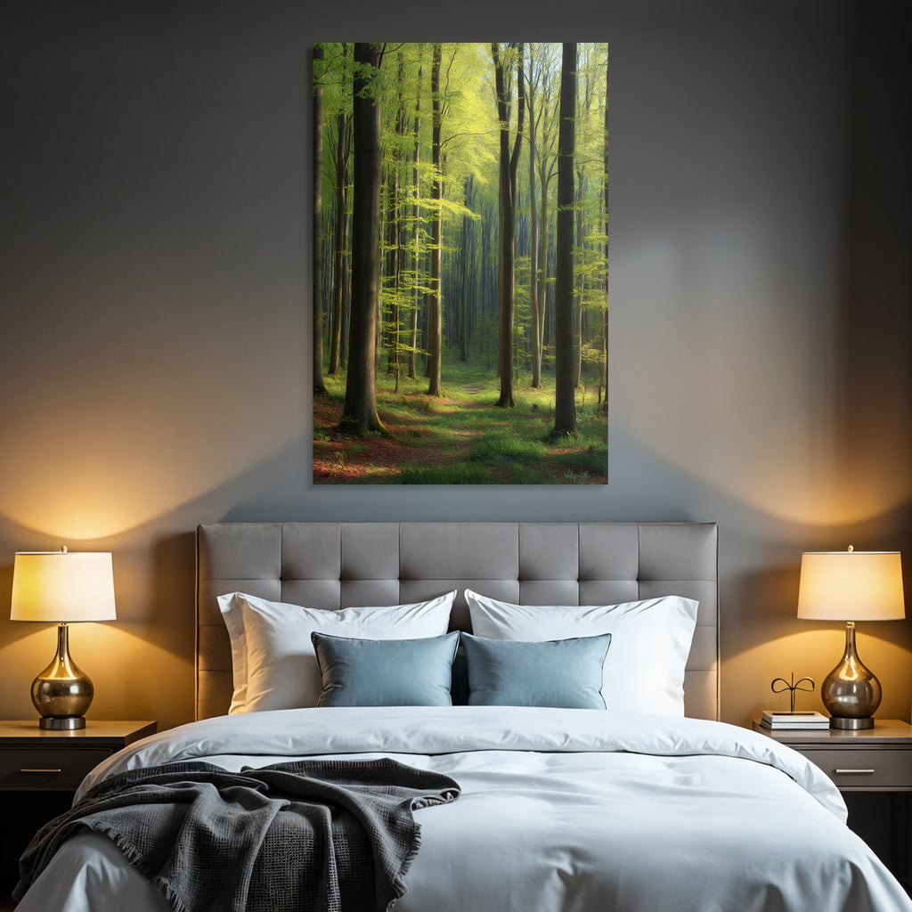 Forests and Meadows Digital Painting of a Tranquil Forest Scene