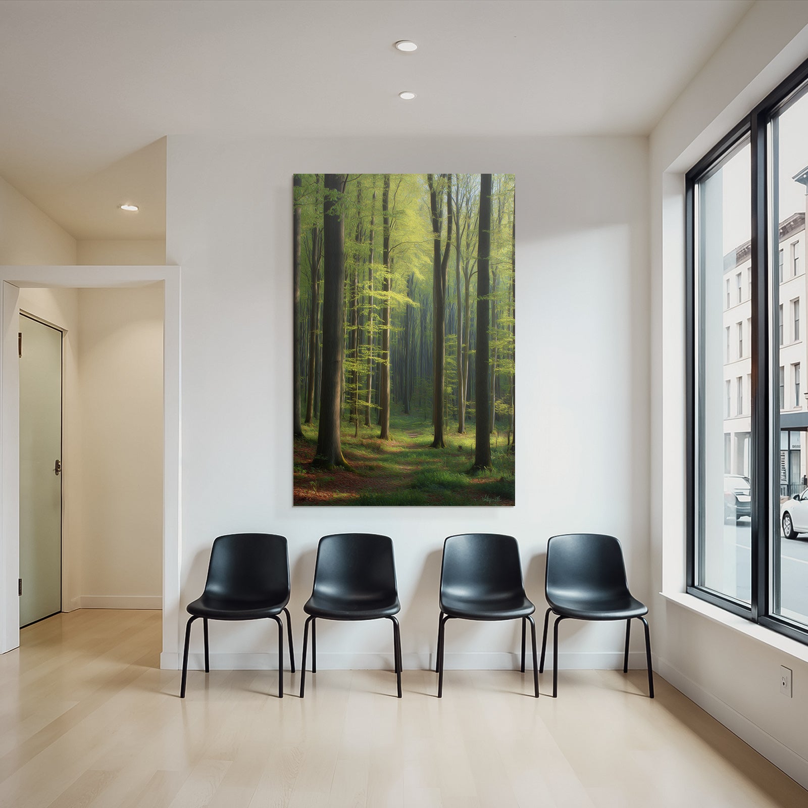 Forests and Meadows Digital Painting of a Tranquil Forest Scene