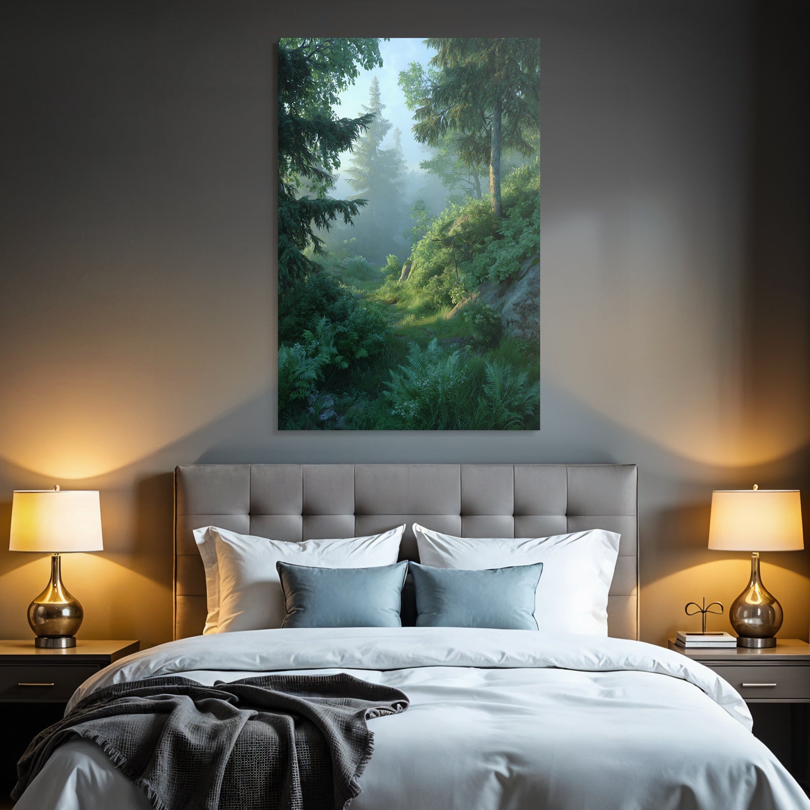 Forests and meadows Peaceful forest with fog and airy atmosphere