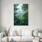 Forests and meadows Peaceful forest with fog and airy atmosphere