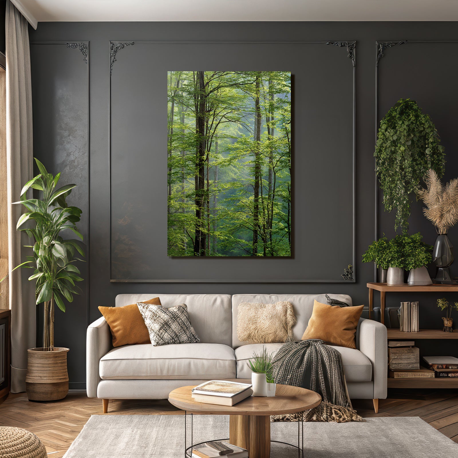 Wälder Und Wiesen Lush Forest Scene With Sunlight And Dense Foliage