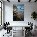 Forests and meadows Quiet beach with kingfishers and green surroundings
