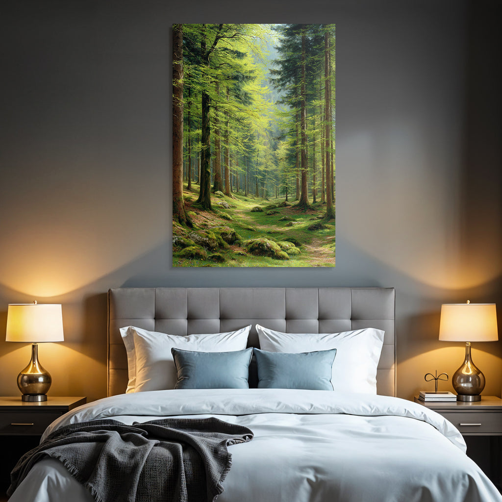 Forests and meadows. Tranquil forest scenes with green trees and sunlight.