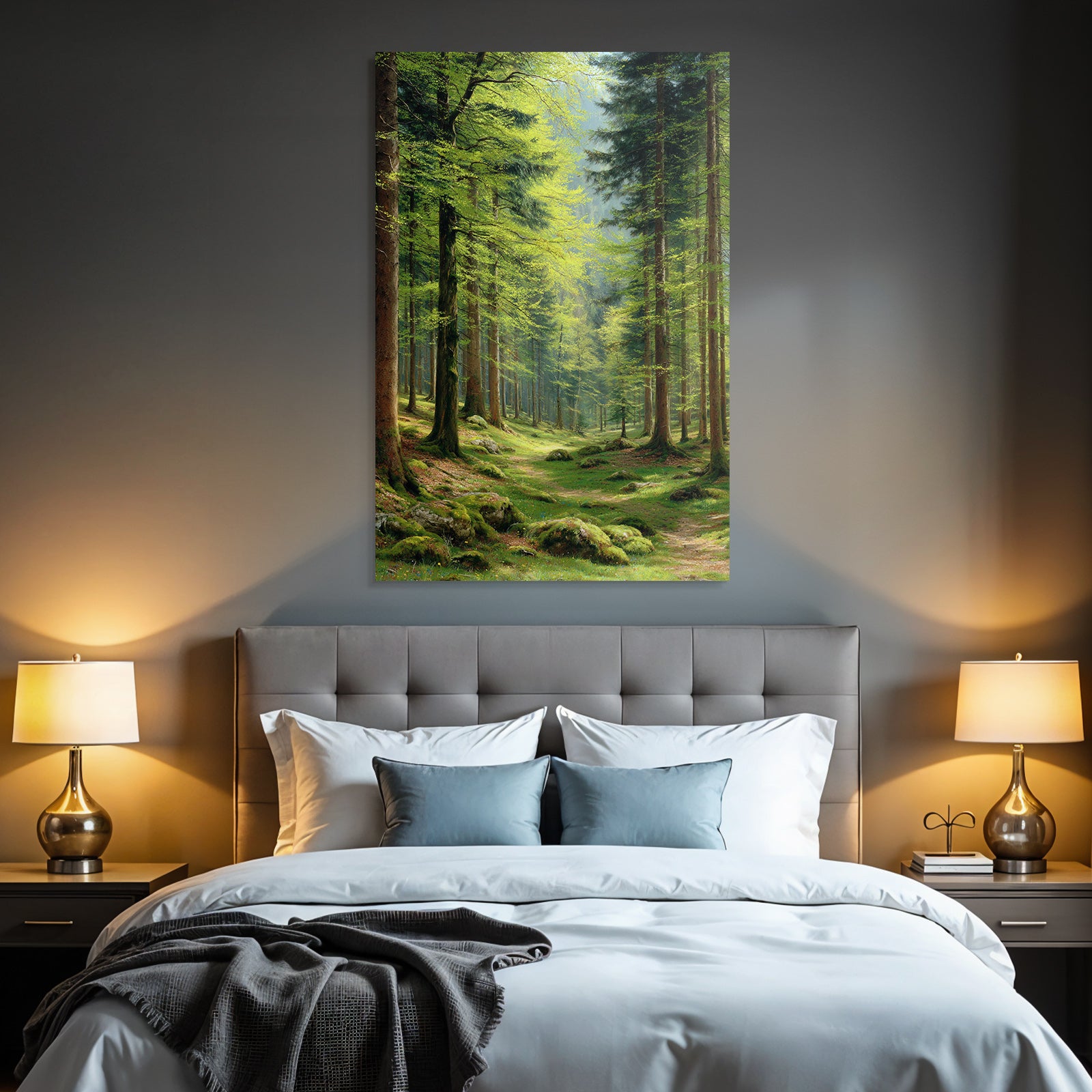 Forests and meadows. Tranquil forest scenes with green trees and sunlight.