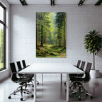 Forests and meadows. Tranquil forest scenes with green trees and sunlight.