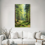 Forests and meadows. Tranquil forest scenes with green trees and sunlight.