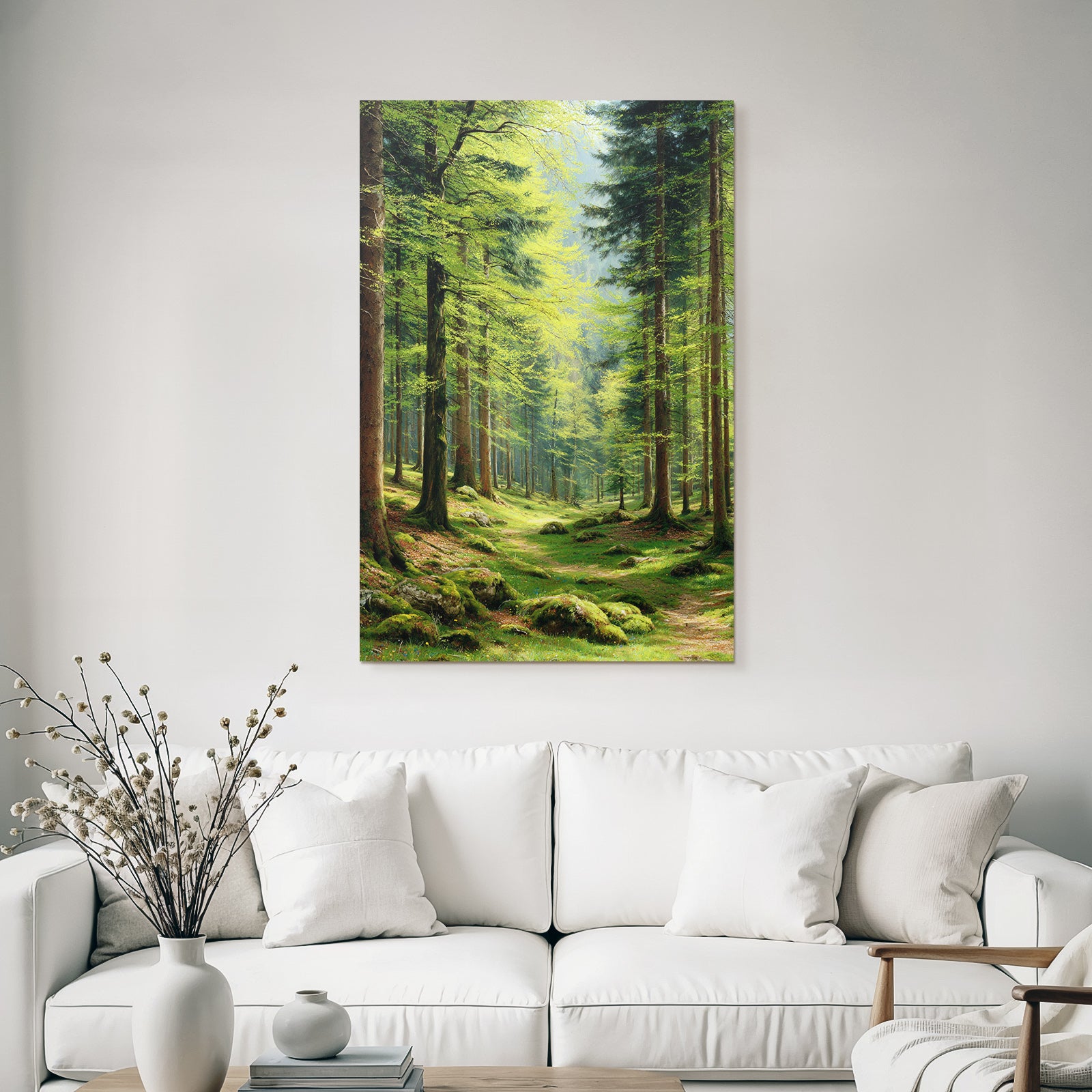 Forests and meadows. Tranquil forest scenes with green trees and sunlight.