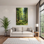 Forests and meadows. Tranquil forest scenes with green trees and sunlight.