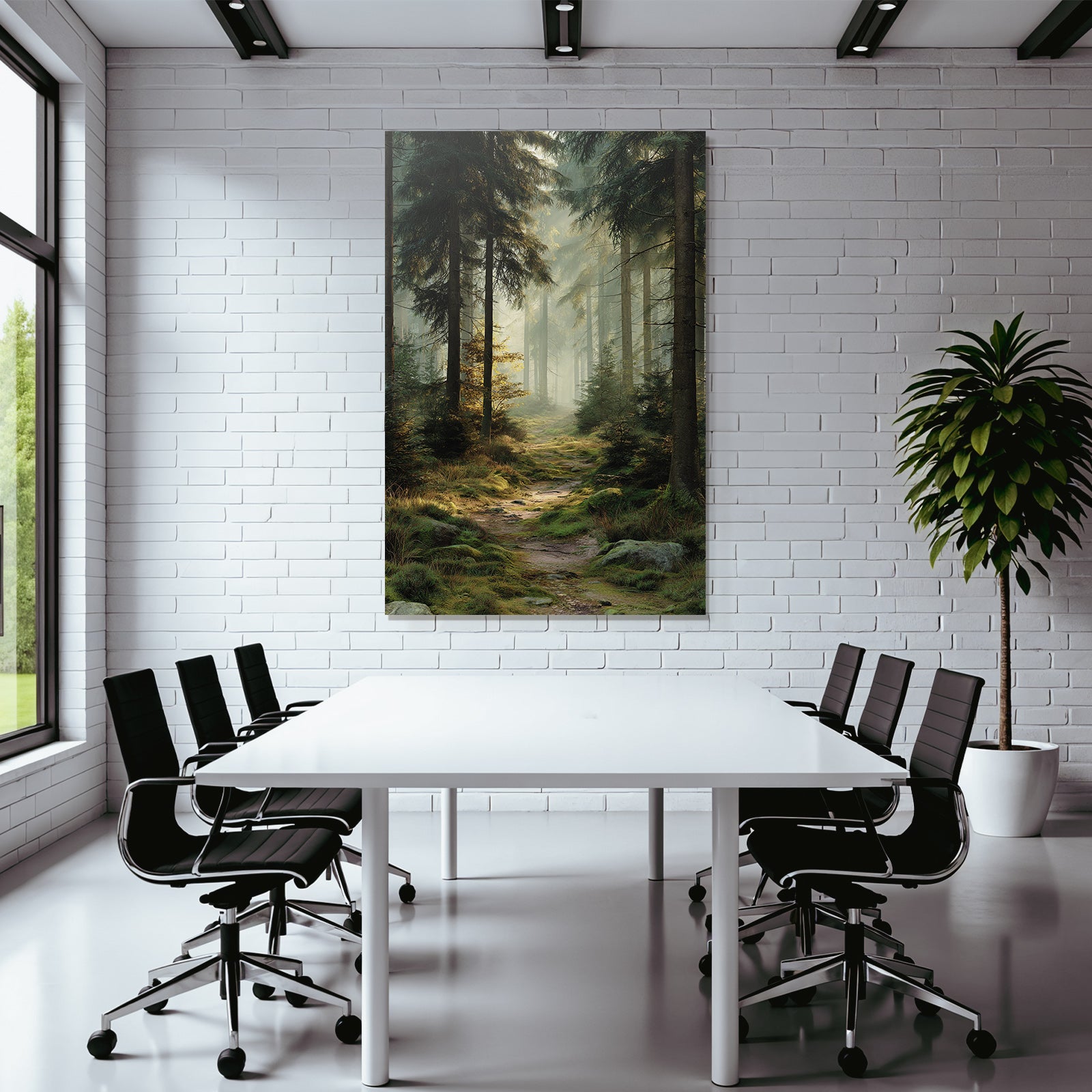 Forests and meadows. Tranquil forest scenes with sunlight and winding path.