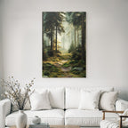 Forests and meadows. Tranquil forest scenes with sunlight and winding path.