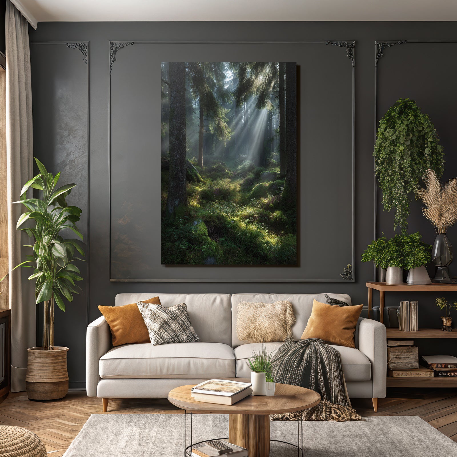 Forests and meadows. Tranquil forest scenes with soft light and green vegetation.