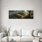 Forests and meadows Peaceful forest with fantasy architecture