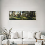 Forests and meadows Peaceful garden with flowers and paths