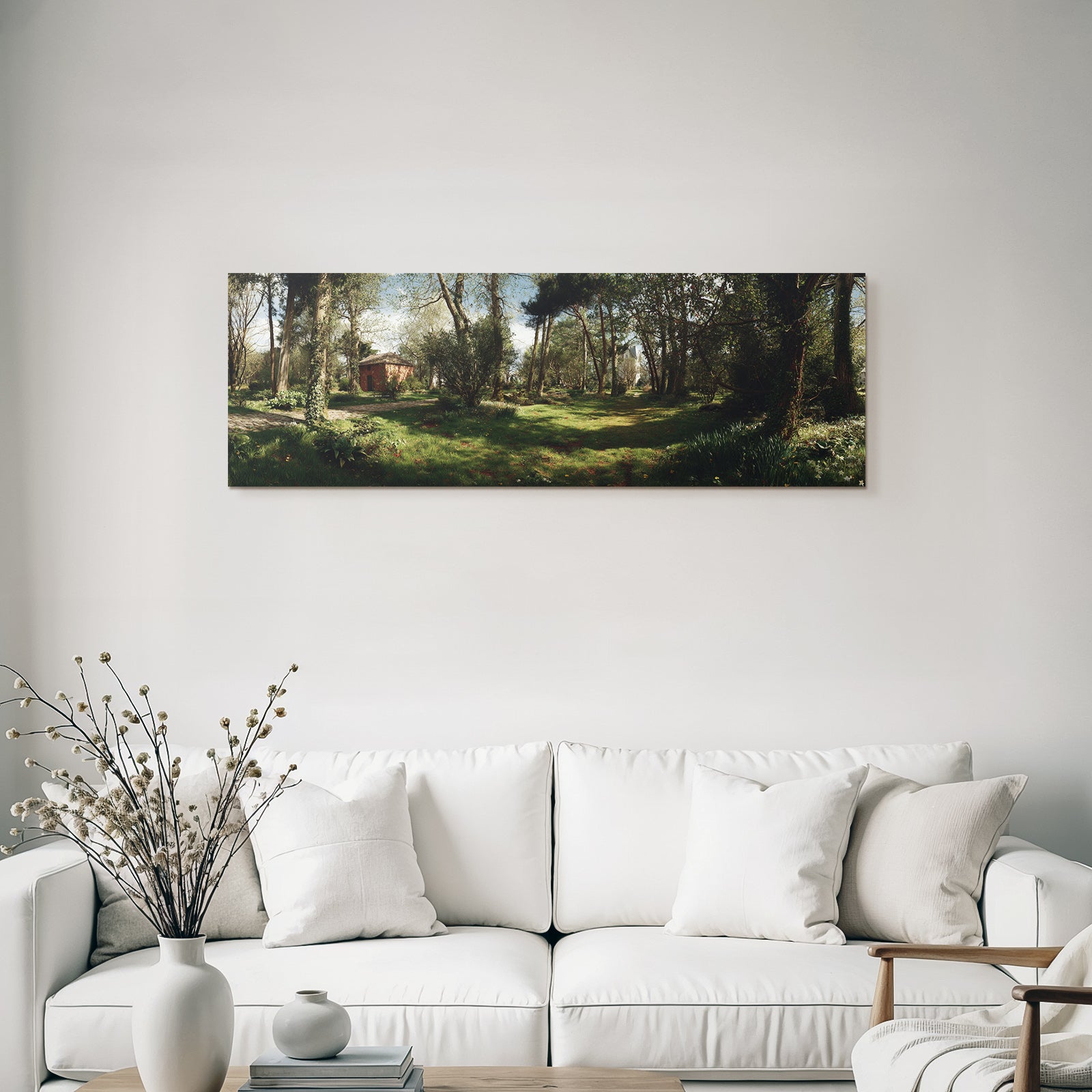 Forests and meadows Peaceful garden with flowers and paths