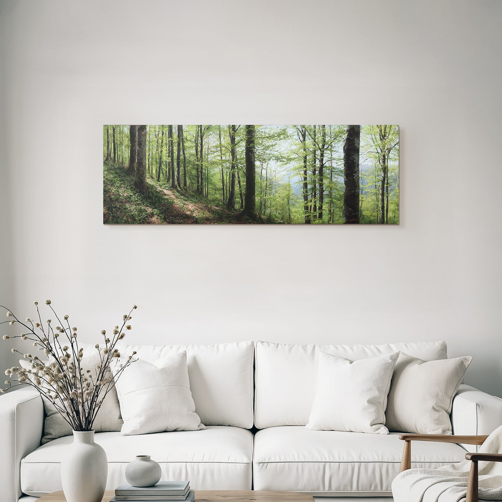 Forests and meadows Green forest path in spring