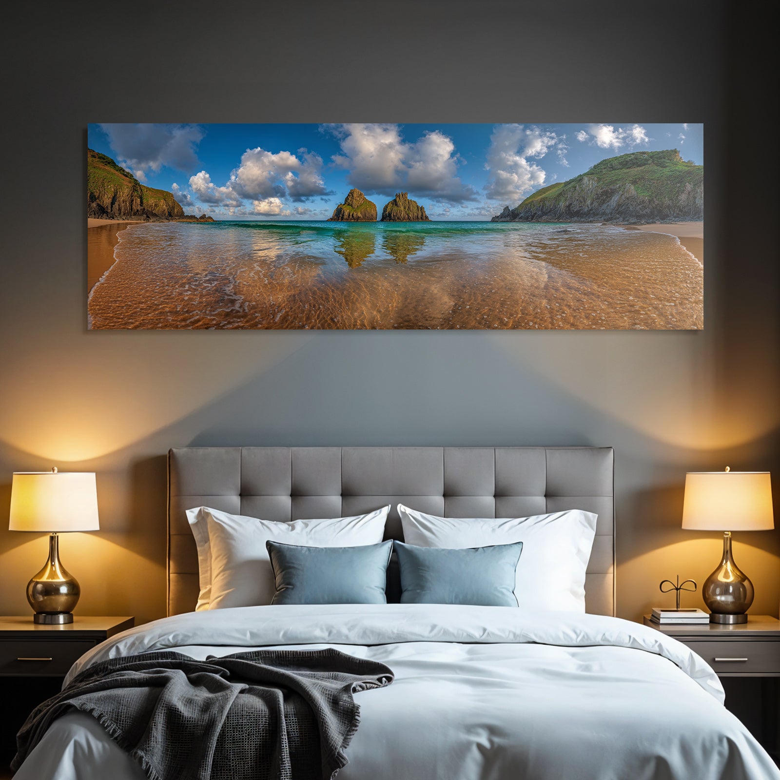 Forests and meadows Coastal landscape Rocky formations Sea Beach Sunny Hills