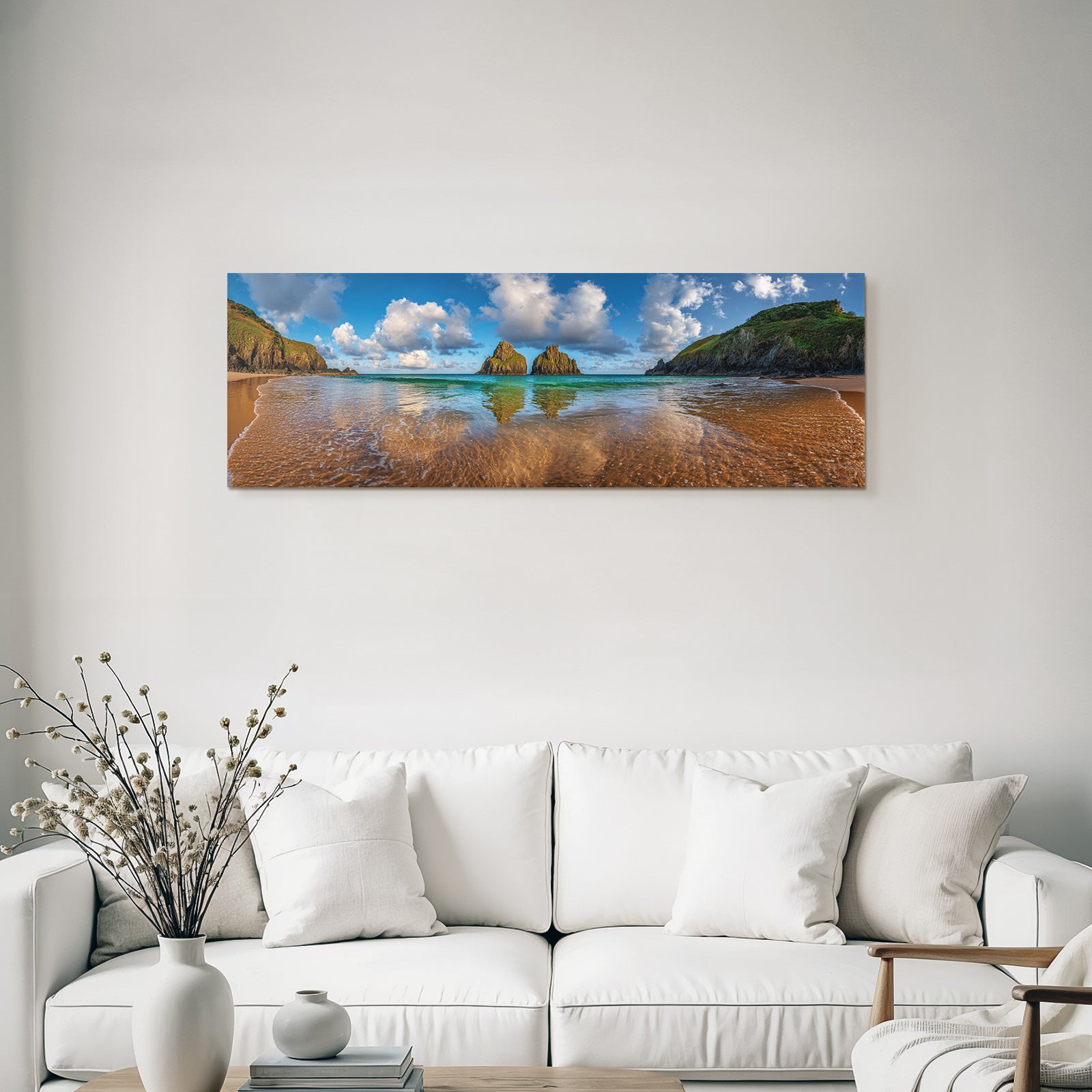 Forests and meadows Coastal landscape Rocky formations Sea Beach Sunny Hills