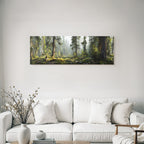 Forests and meadows Quiet forest with lush green and gentle rays of light