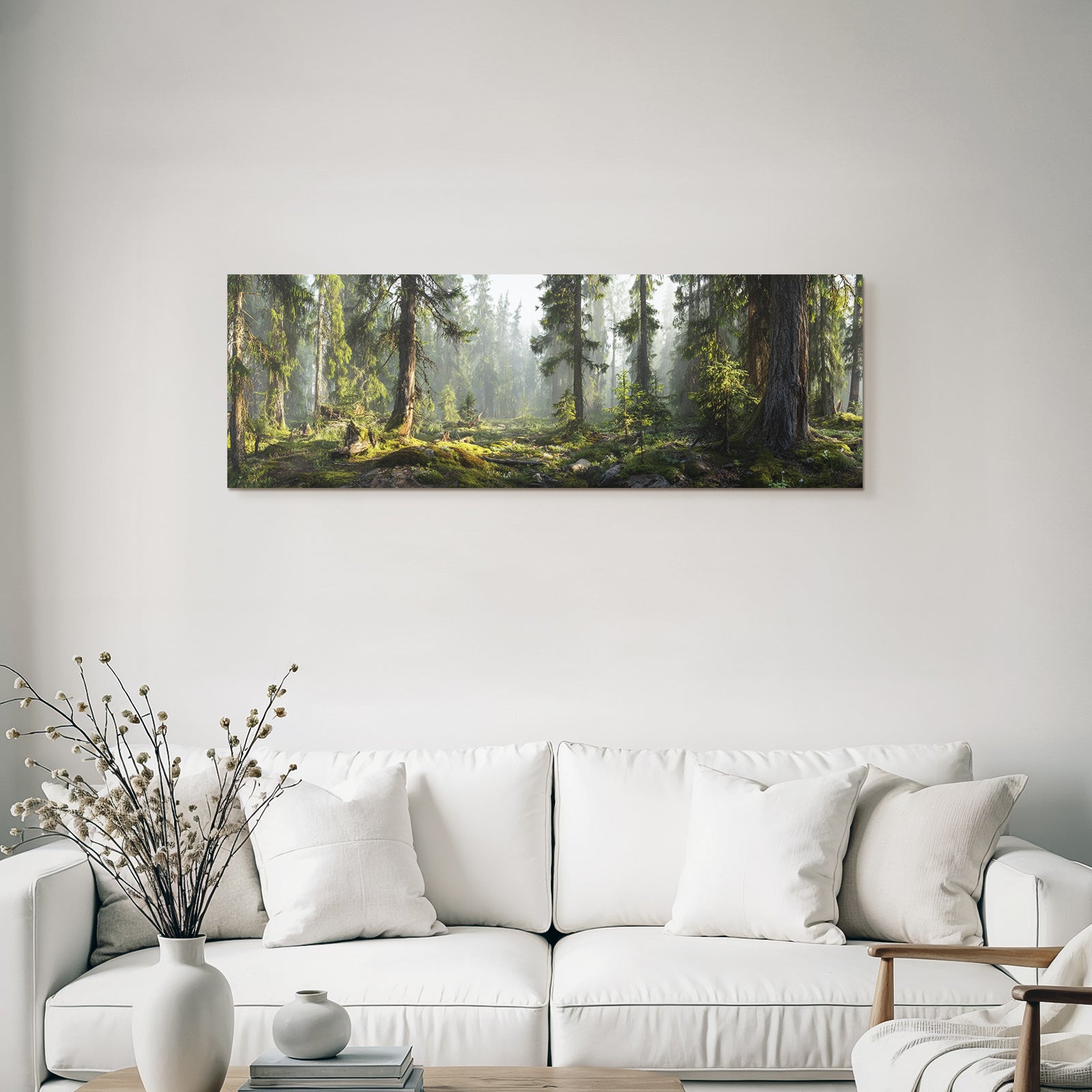 Forests and meadows Quiet forest with lush green and gentle rays of light