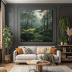 Forests and meadows, peaceful forest with trees, light, play and electricity, path, stream