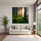 Forests and meadows Peaceful forest with moss and soft light