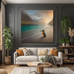 Forests and meadows Kingfisher suit Beach Water Mountain landscape Atmospheric sky