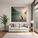 Forests and meadows Kingfisher suit Beach Water Mountain landscape Atmospheric sky