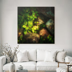 Forests and meadows Natural scenes with green leaves and stones