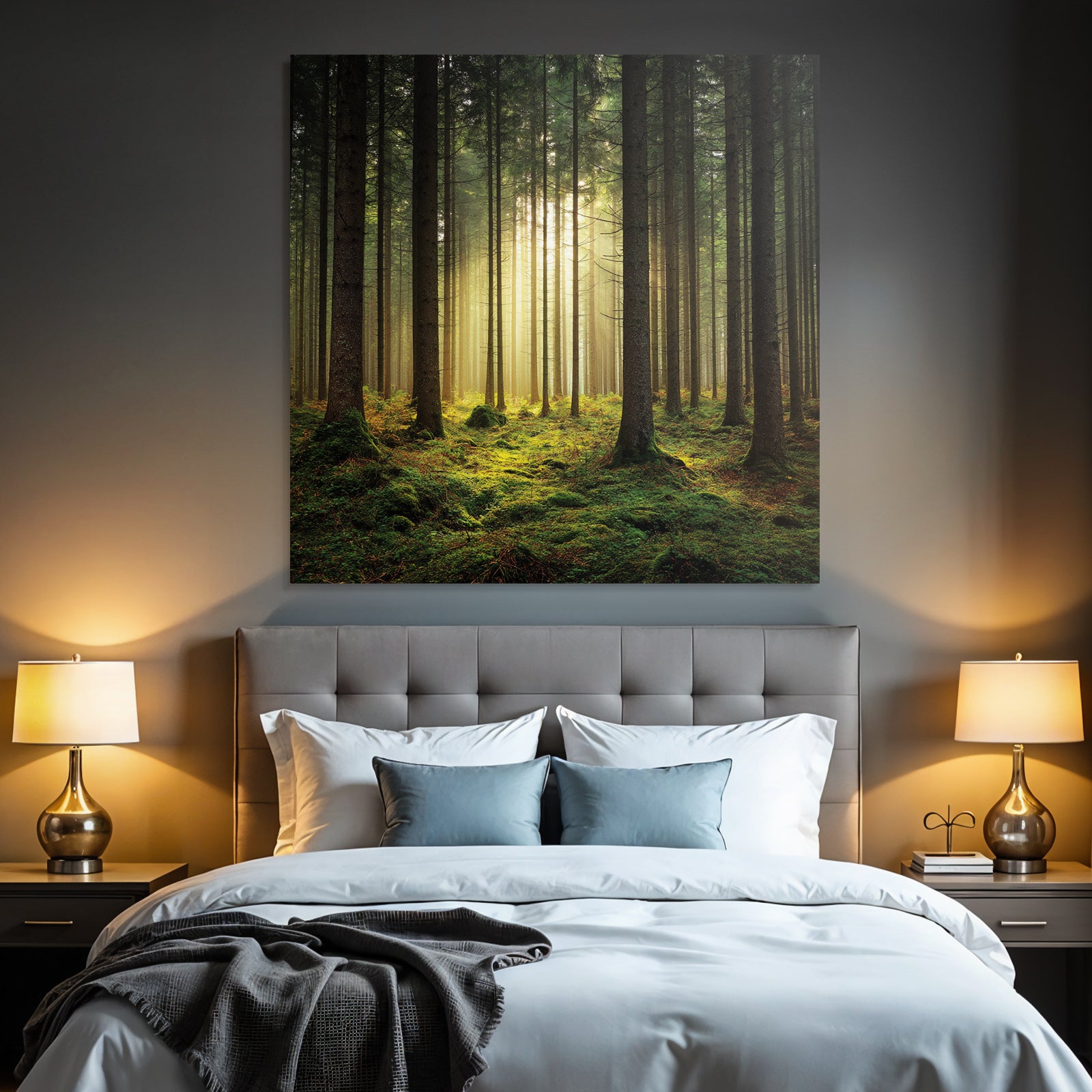 Forests and meadows. Tranquil forest scenes with trees and moss.