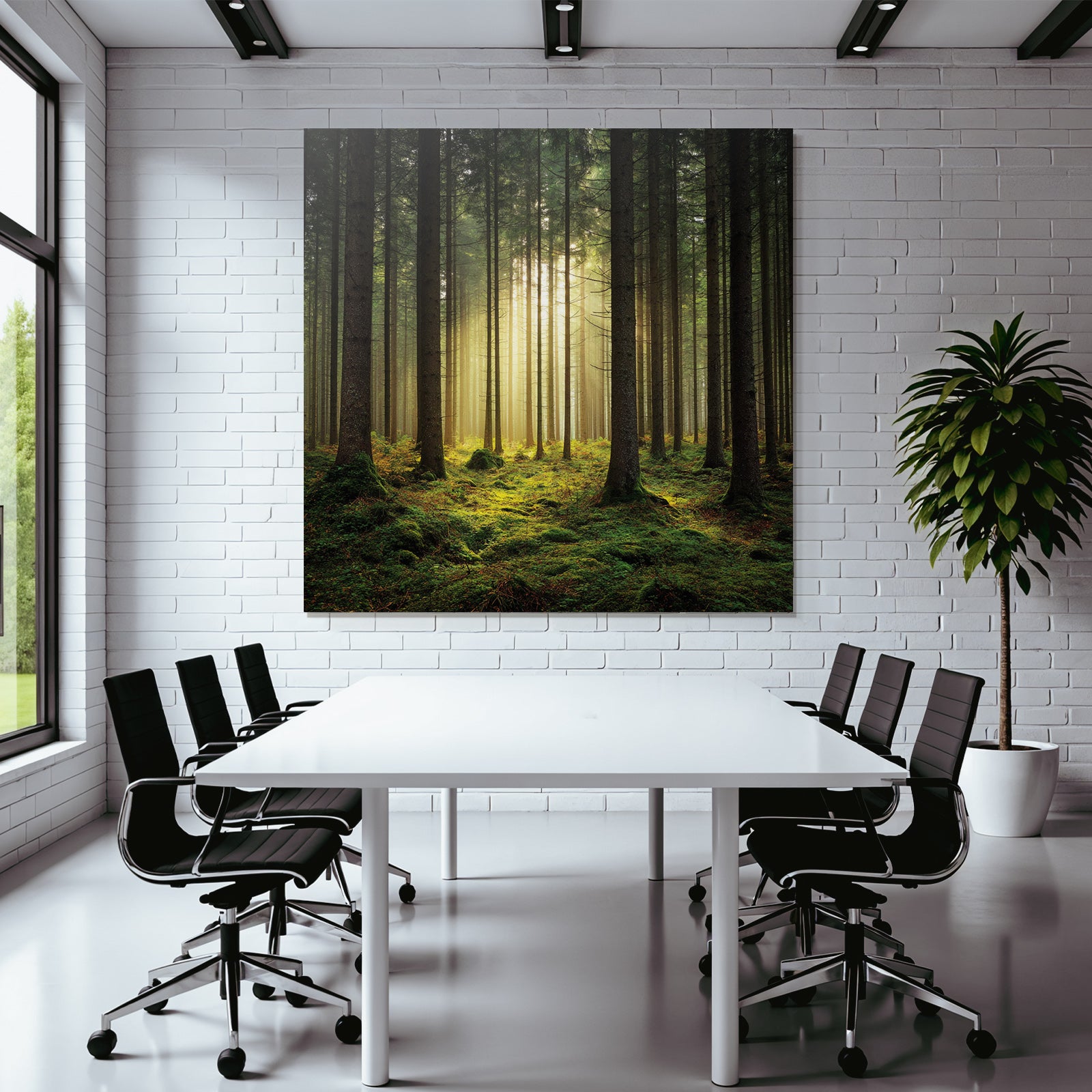 Forests and meadows. Tranquil forest scenes with trees and moss.
