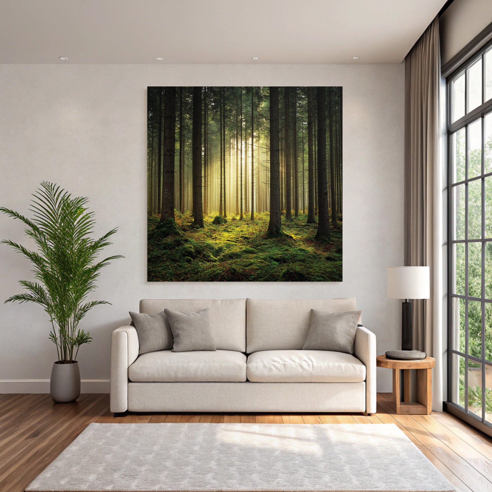 Forests and meadows. Tranquil forest scenes with trees and moss.