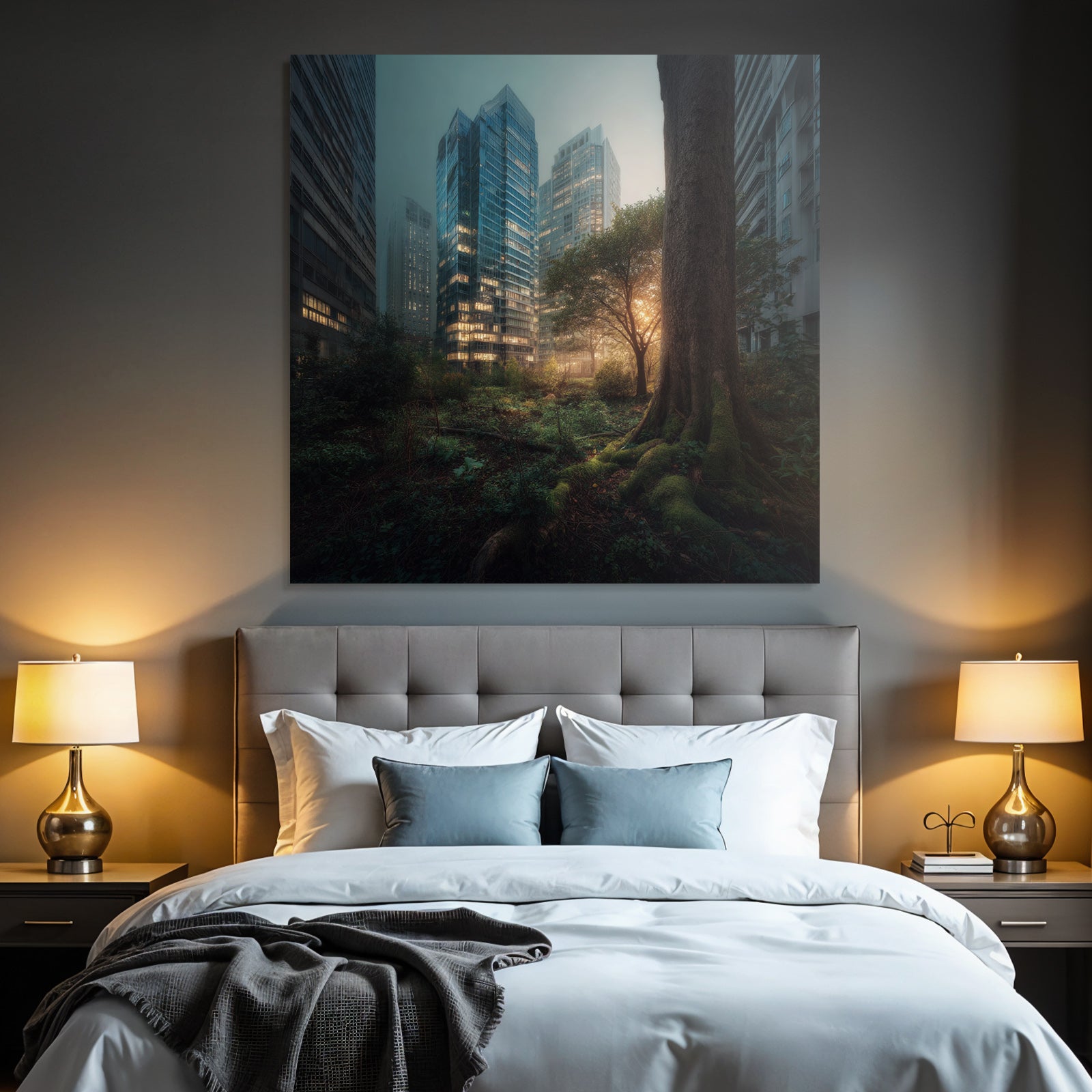 Forests and meadows Gentle urban landscape Nature and architecture with green elements