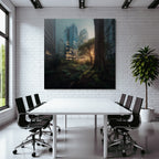 Forests and meadows Gentle urban landscape Nature and architecture with green elements