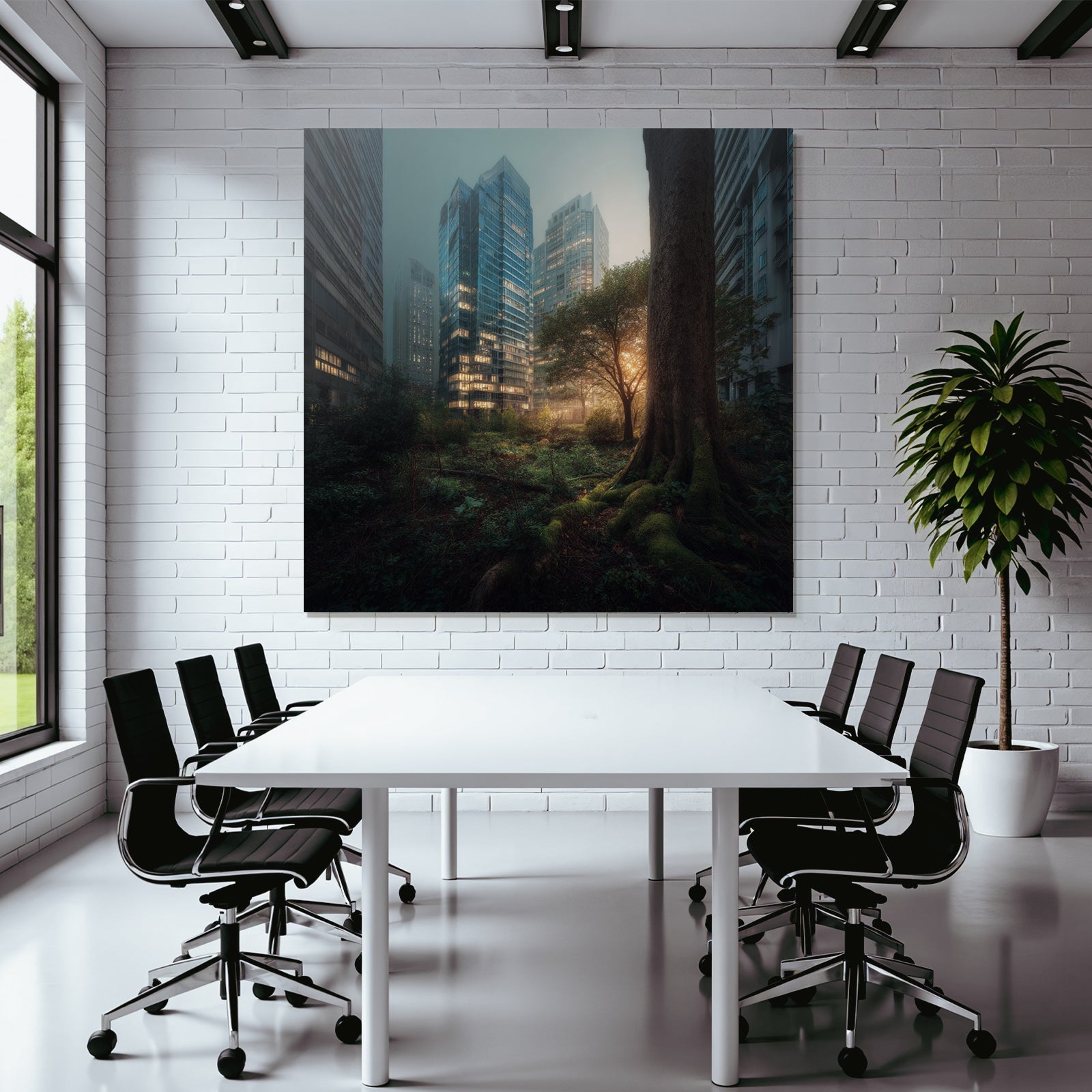 Forests and meadows Gentle urban landscape Nature and architecture with green elements