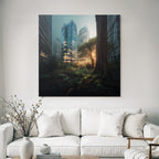Forests and meadows Gentle urban landscape Nature and architecture with green elements