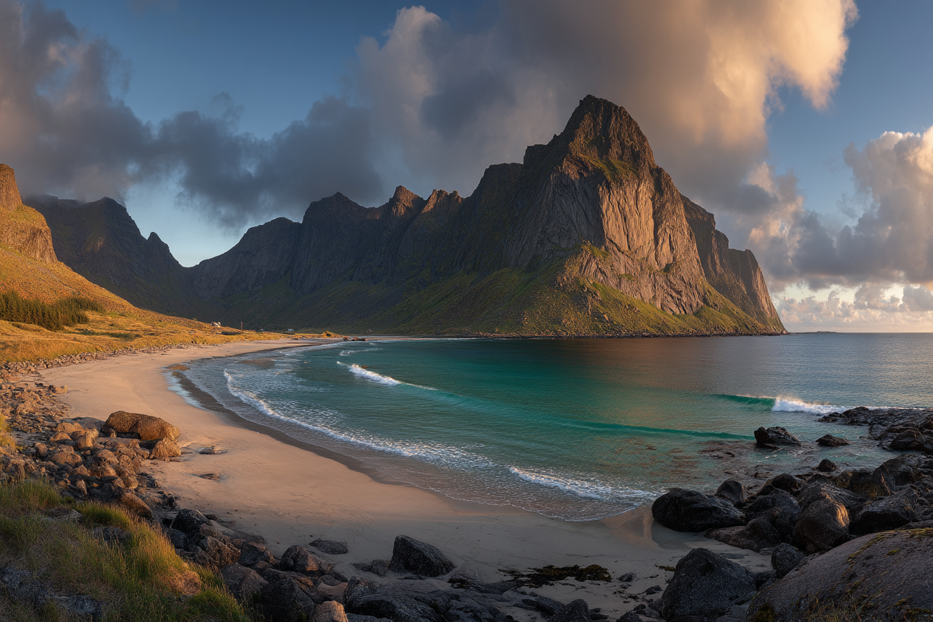 Wälder Und Wiesen Coastal Landscape Beach Turquoise Waters Mountains Sunrise Sunset | Waelder und Wiesen | Landschaften