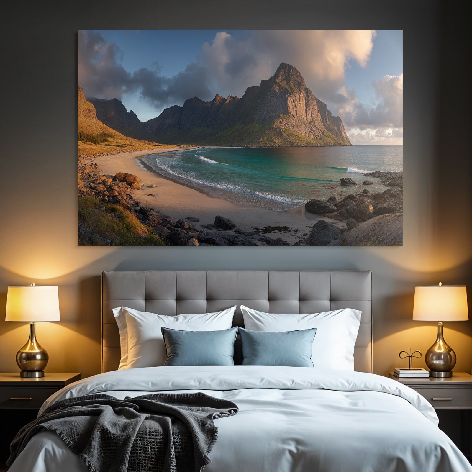 Forests and Meadows Coastal Landscape Beach Turquoise Waters Mountains Sunrise Sunset