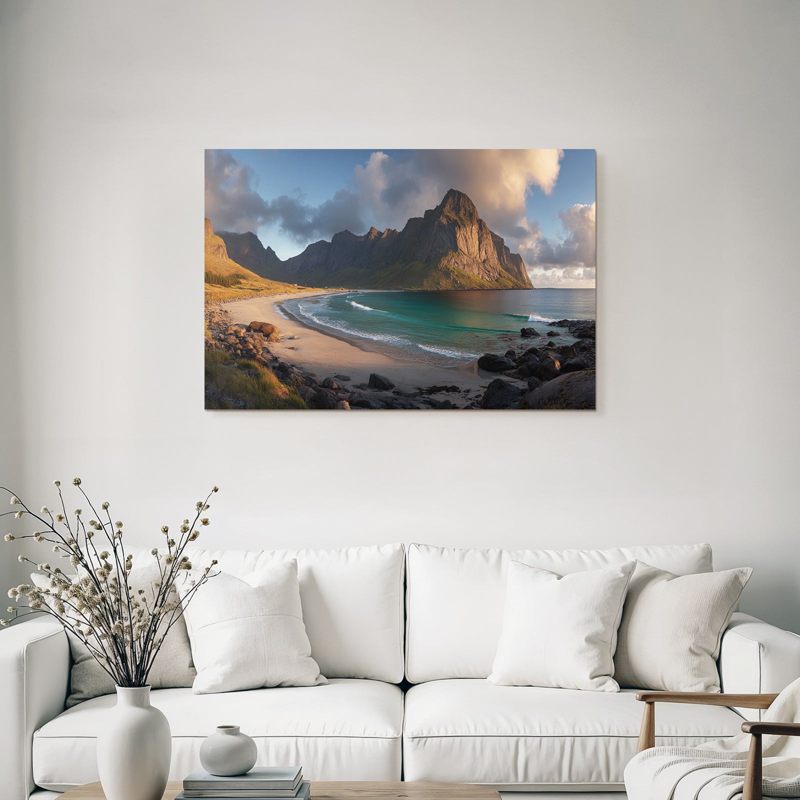 Forests and Meadows Coastal Landscape Beach Turquoise Waters Mountains Sunrise Sunset